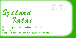szilard kalai business card