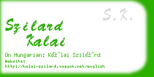 szilard kalai business card